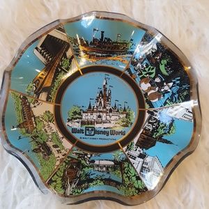 Vintage Walt Disney World glass ash tray